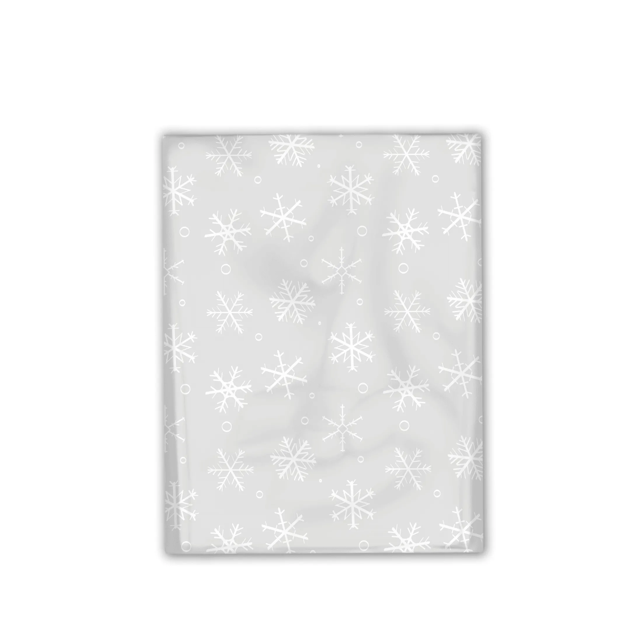 10x13 Gray Winter Snowflakes Designer Poly Mailers Shipping Envelopes Premium Printed Bags