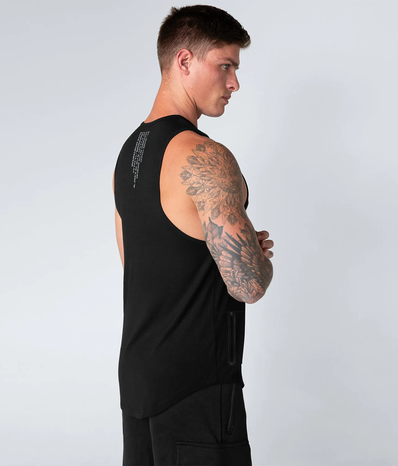 1550 . Viscose Regular-Fit Tank Top - Black