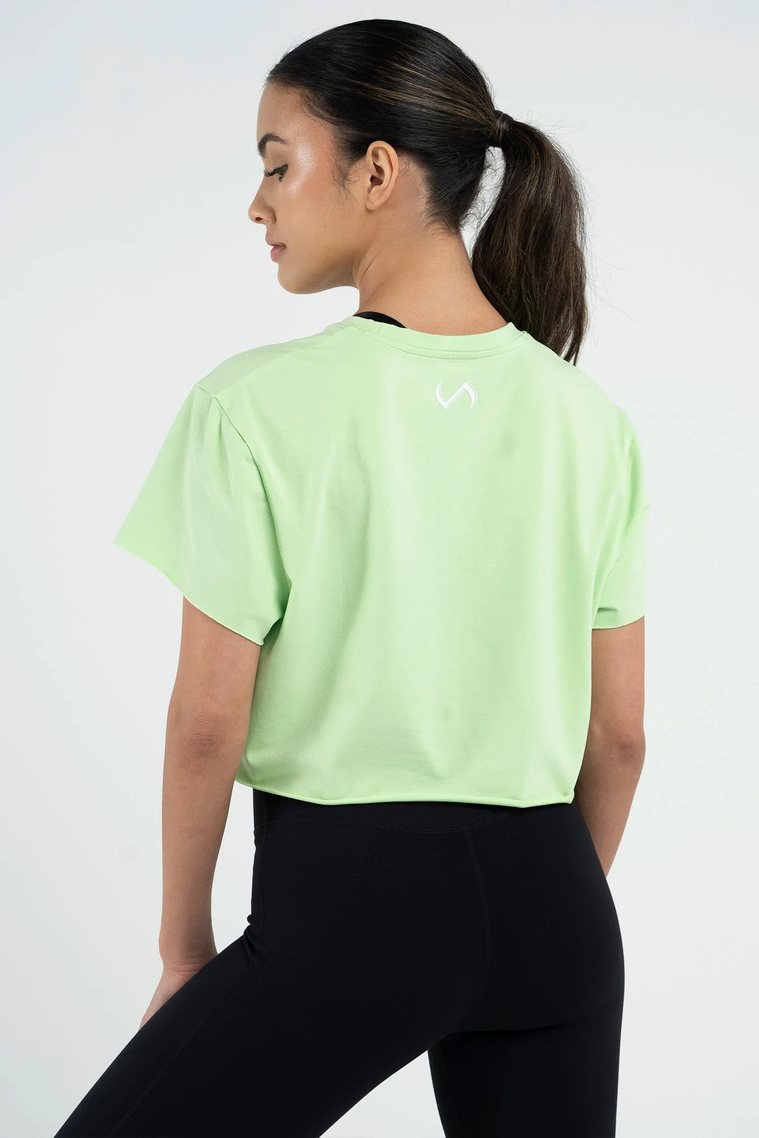 3-D Oversized Gym Crop Tee