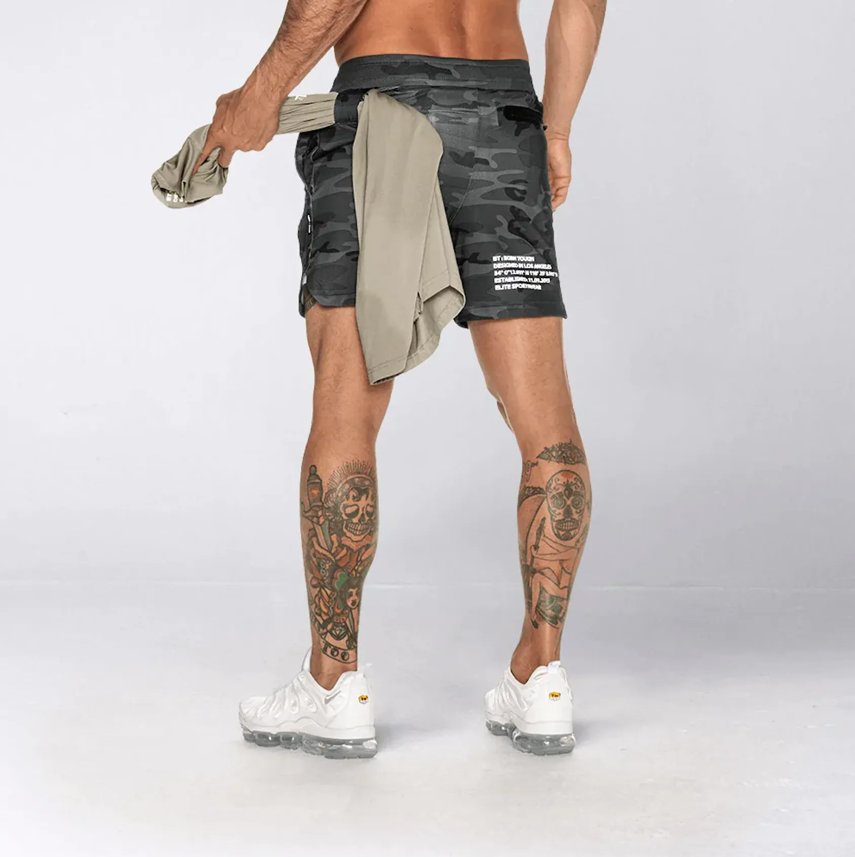 3700 . AirPro Regular-Fit Shorts - Grey Camo