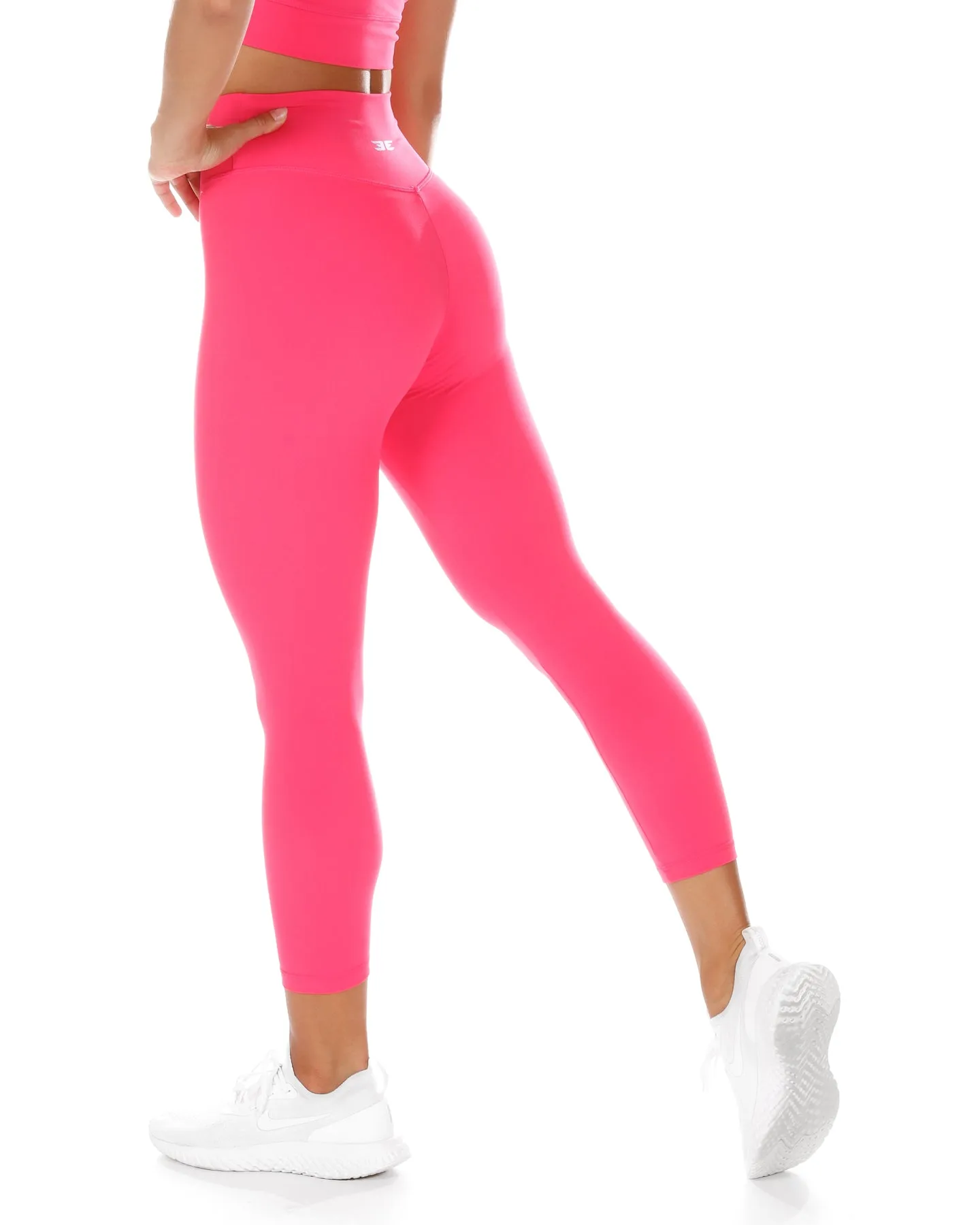 7/8 Cross Over Leggings - Pink