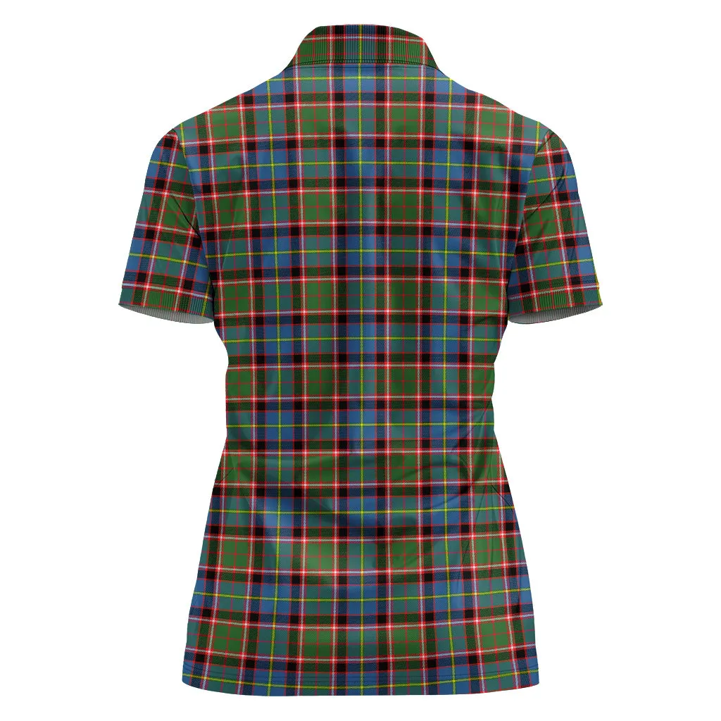 Aikenhead Tartan Polo Shirt with Family Crest For Women