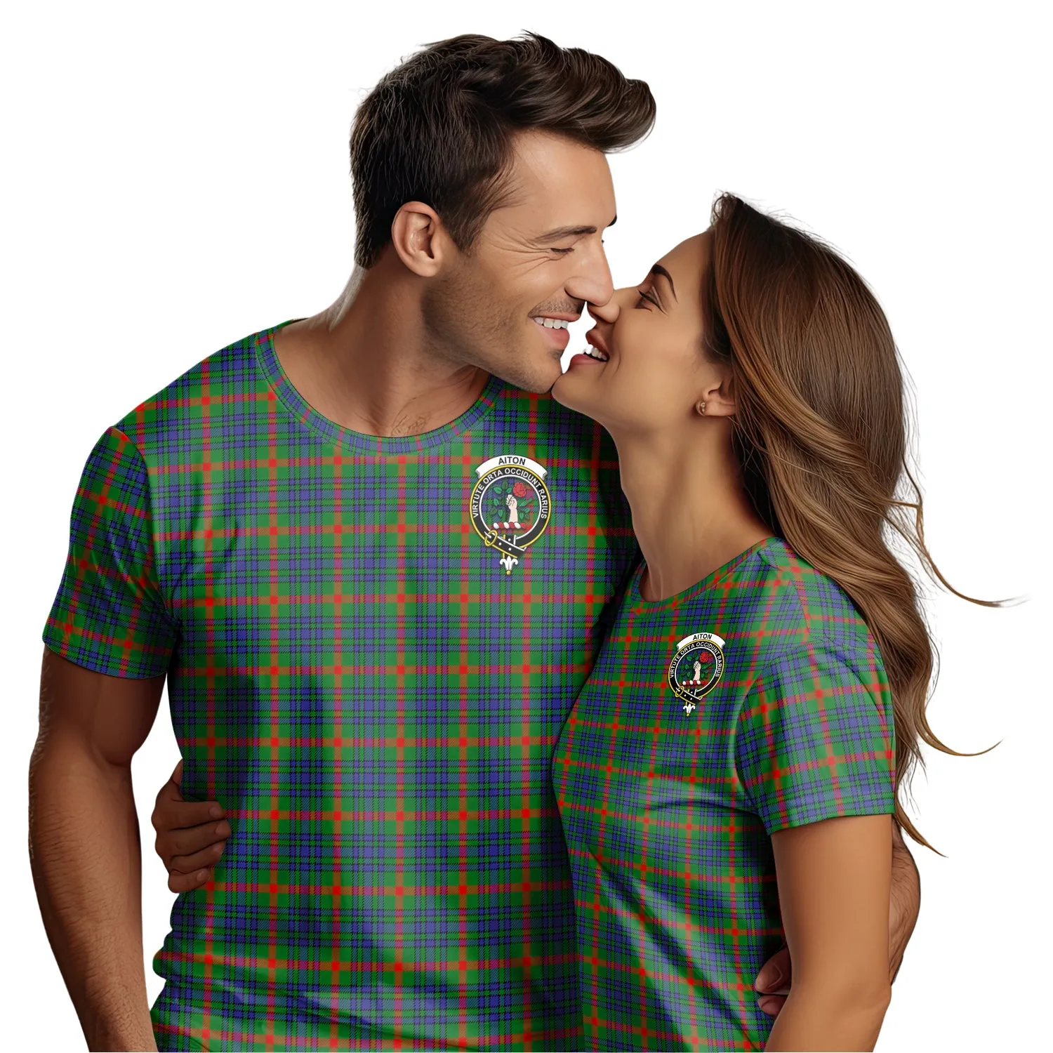 Aiton Tartan T-Shirt with Family Crest