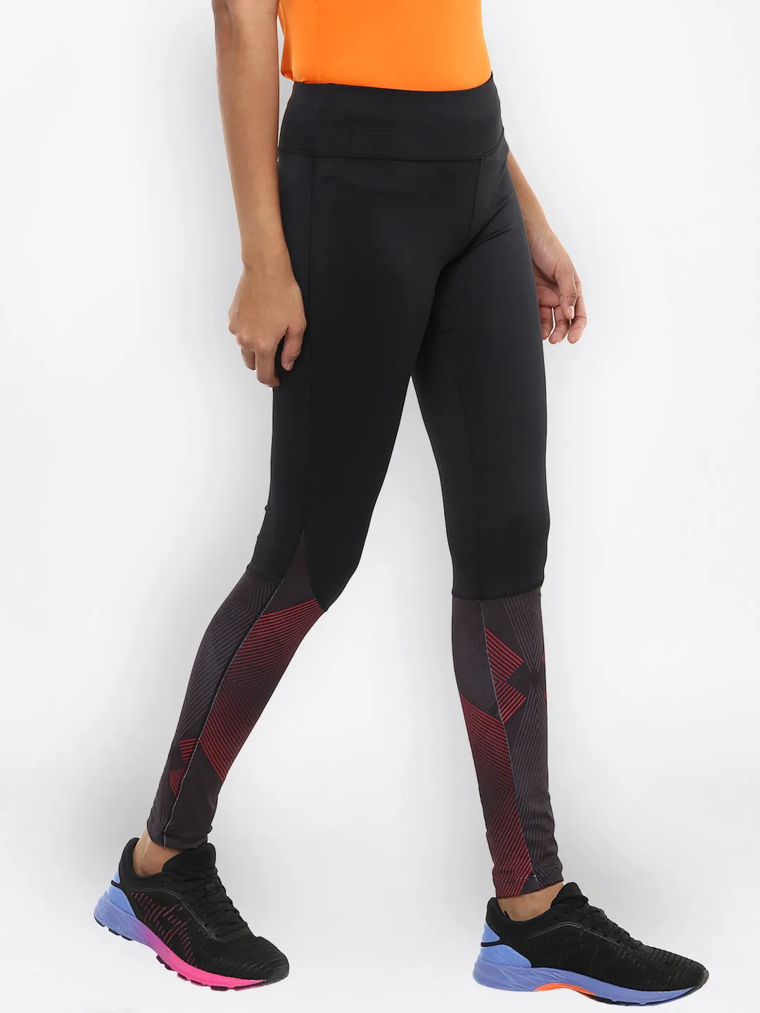 Alcis Women Printed Black Leggings