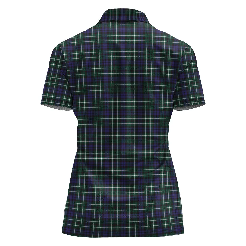 Allardice Tartan Polo Shirt with Family Crest For Women