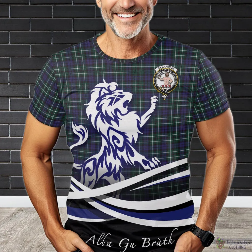 Allardice Tartan T-Shirt with Alba Gu Brath Regal Lion Emblem