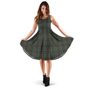 Antrim County Ireland Tartan Sleeveless Midi Womens Dress