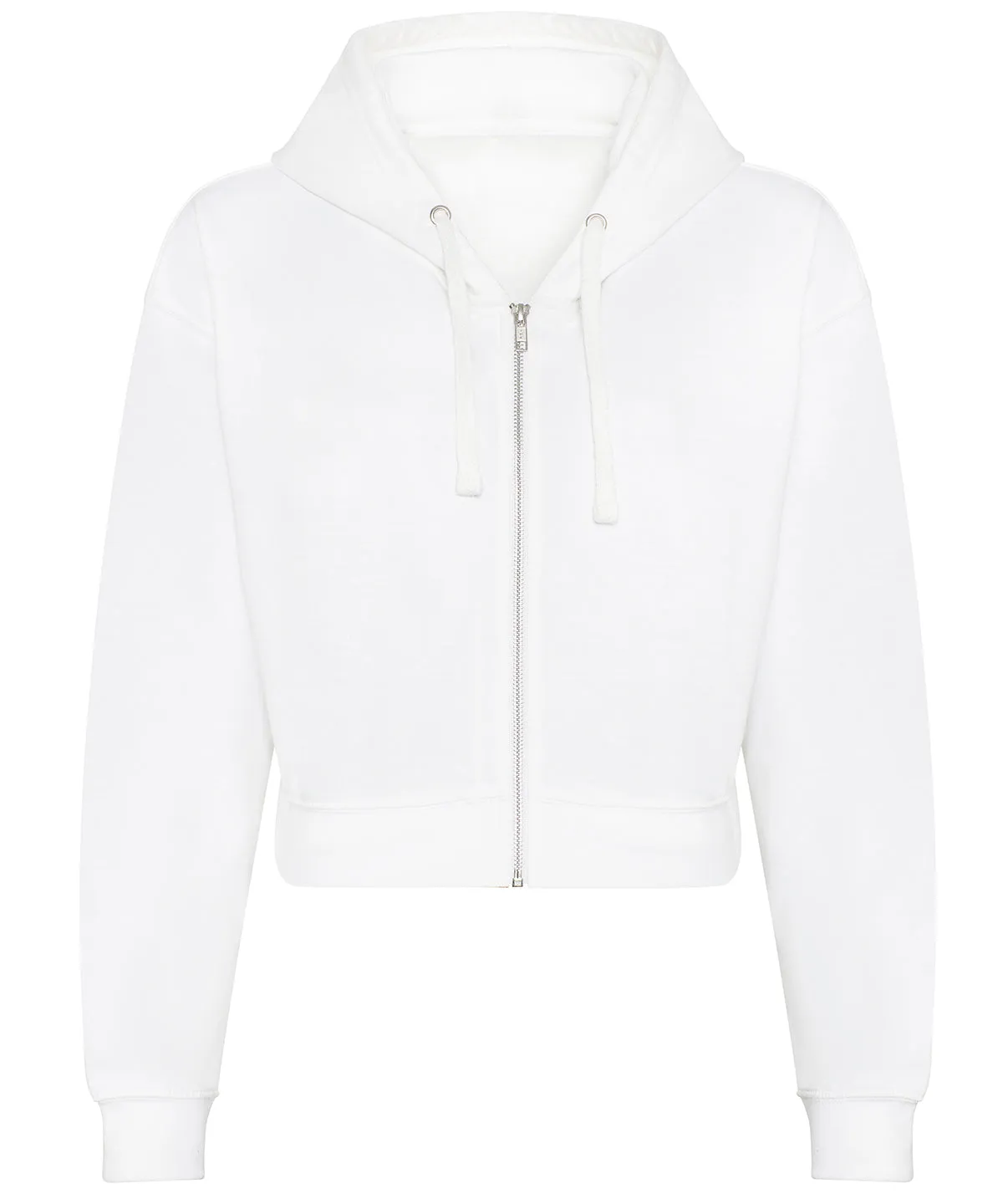 Arctic White - Women's fashion cropped zoodie