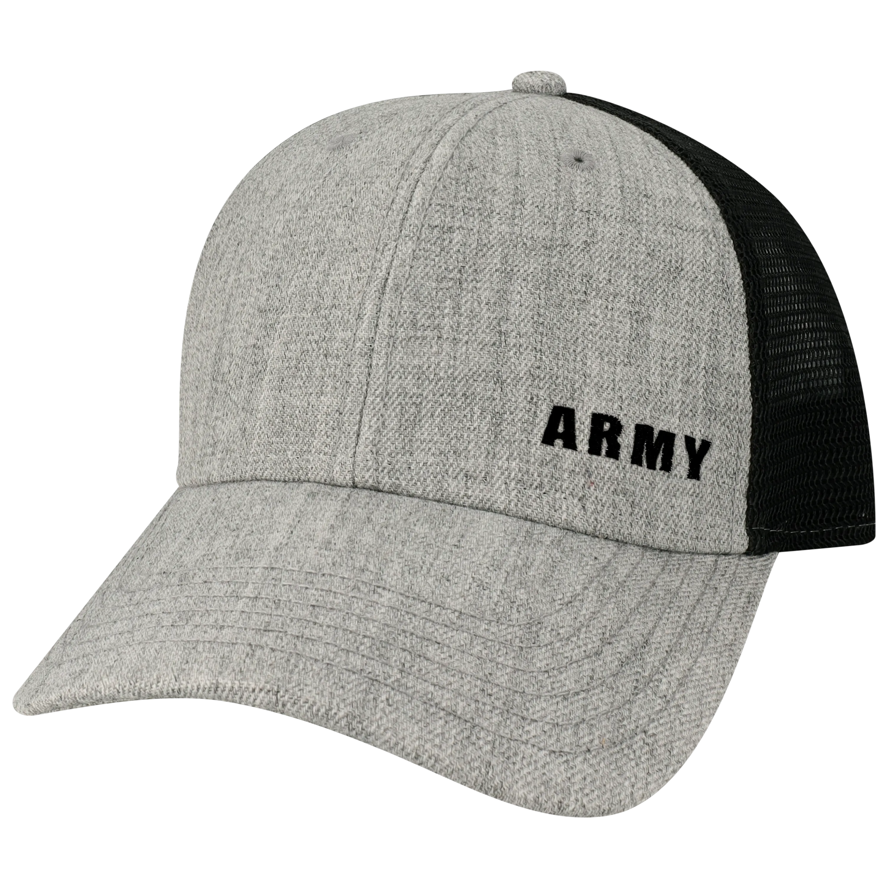 Army Black Knights Heather Grey/Black Lo-Pro Snapback Adjustable Trucker Hat