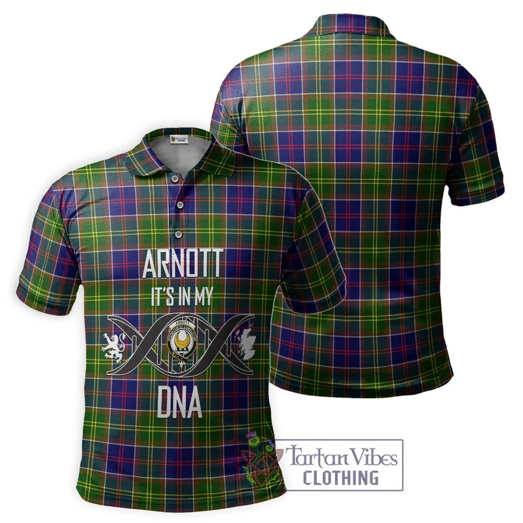 Arnott Tartan Polo Shirt with Family Crest DNA In Me Style