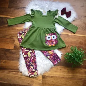 Autumn Joy Owl pant set