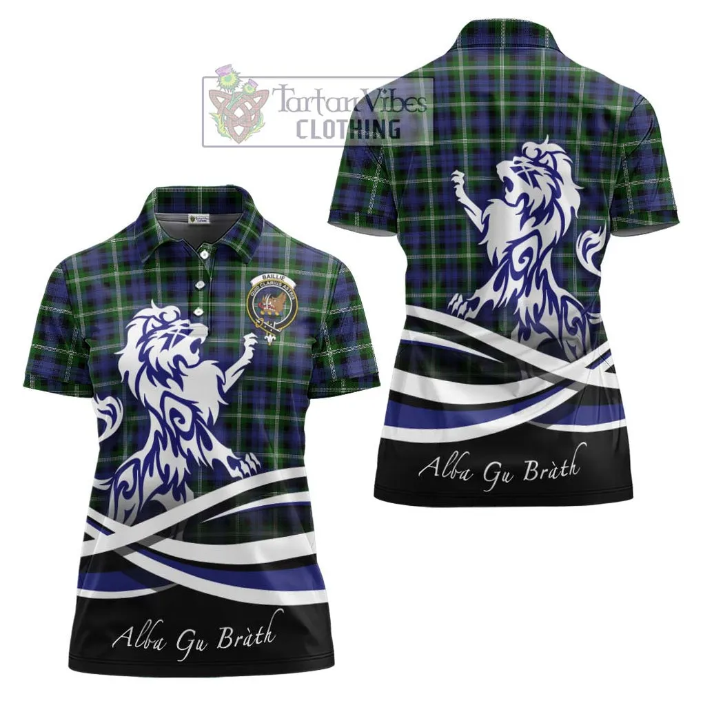 Baillie (Bailey) Tartan Women's Polo Shirt with Alba Gu Brath Regal Lion Emblem