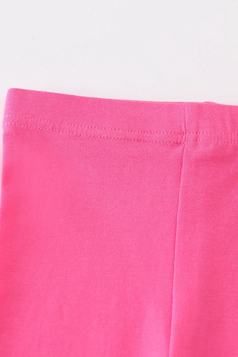 Barbie pink hollow out legging