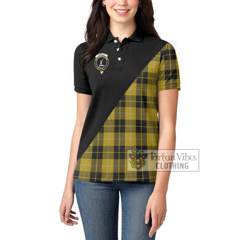 Barclay Dress Tartan Women's Polo Shirt with Family Crest and Military Logo Style