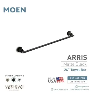 Bath Accessories MOEN Arris 24" Towel Bar Matte Black