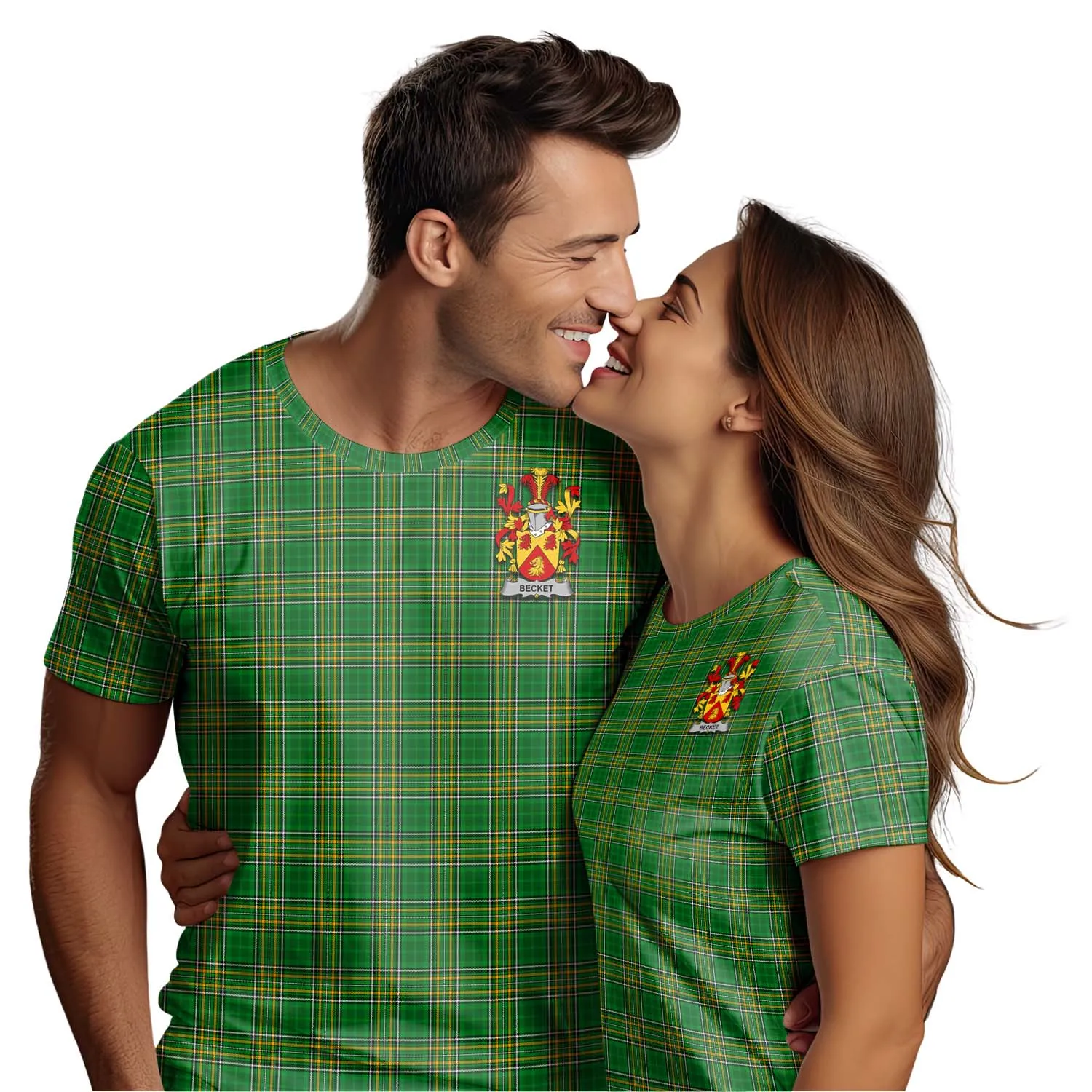 Becket Irish Clan Tartan T-Shirt with Family Seal