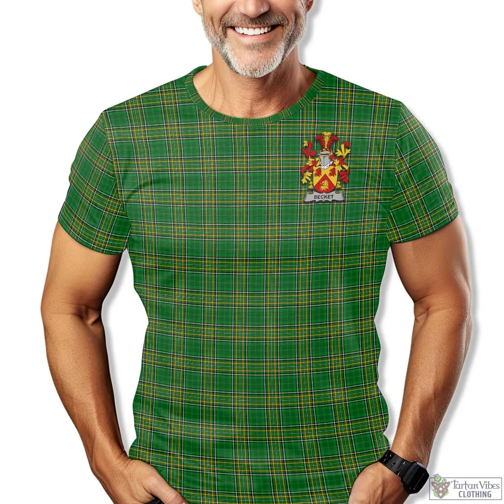 Becket Irish Clan Tartan T-Shirt with Family Seal