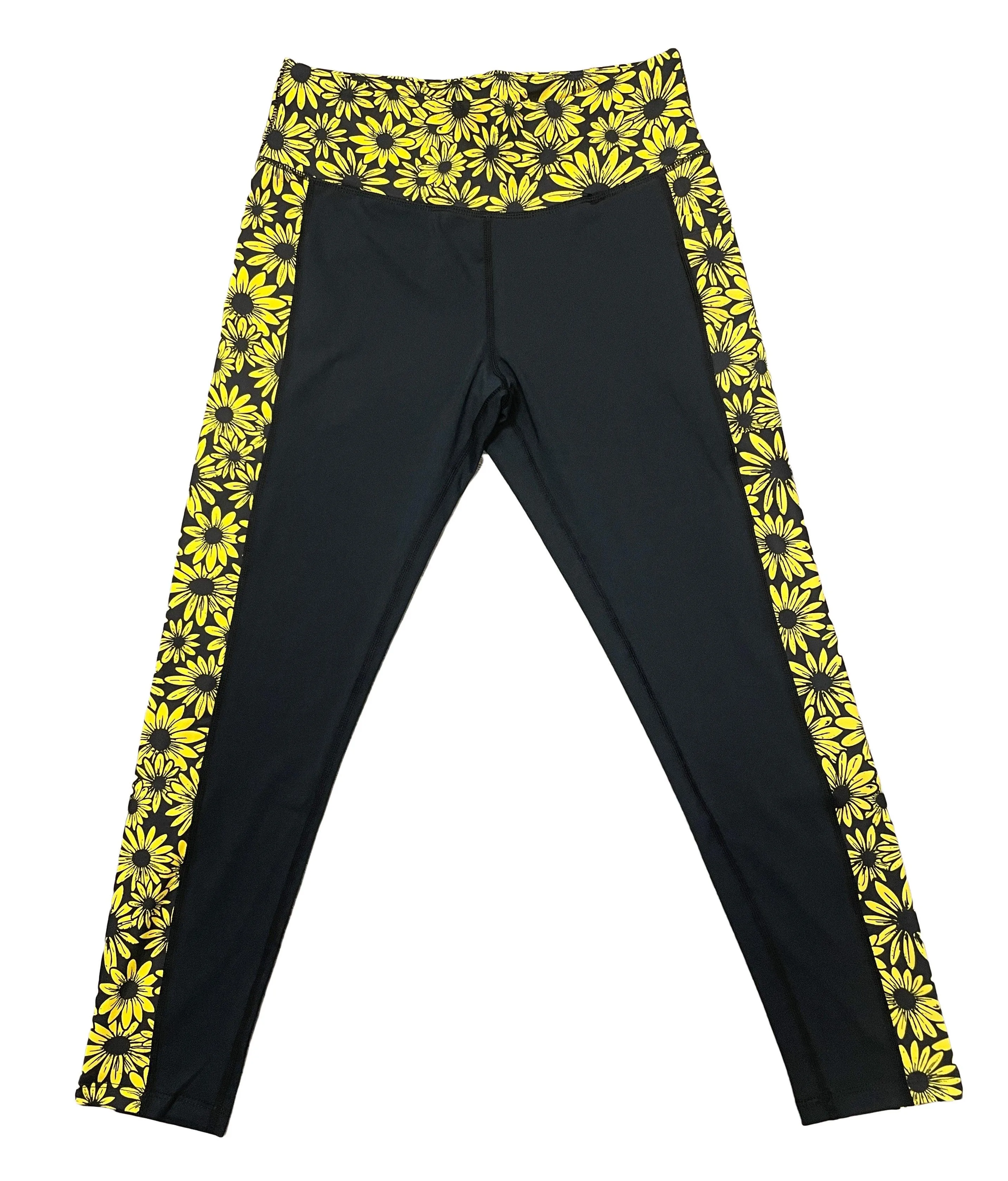 Black Eyed Susan Side Pattern / Yoga Leggings