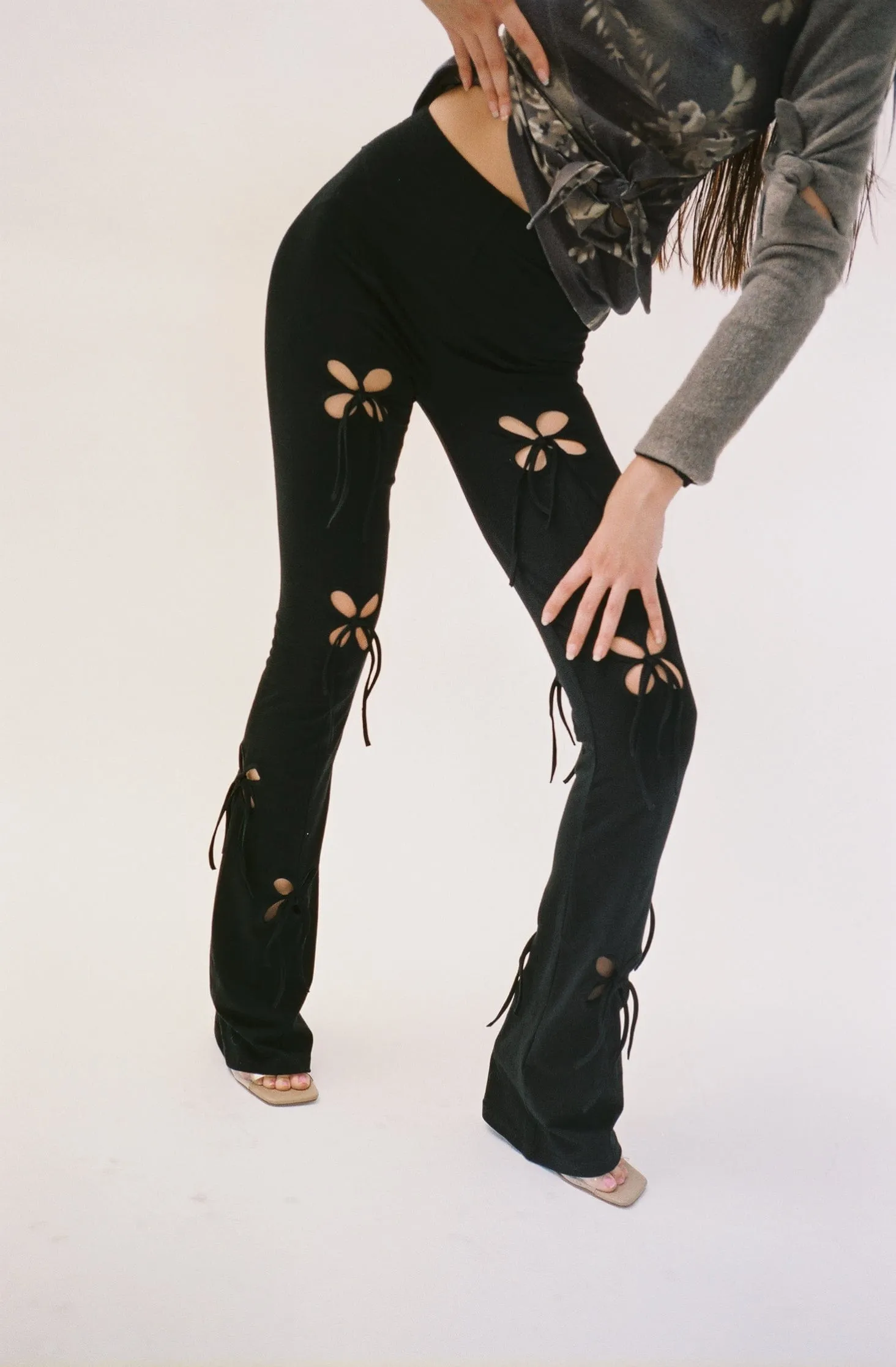 Black Petal Leggings