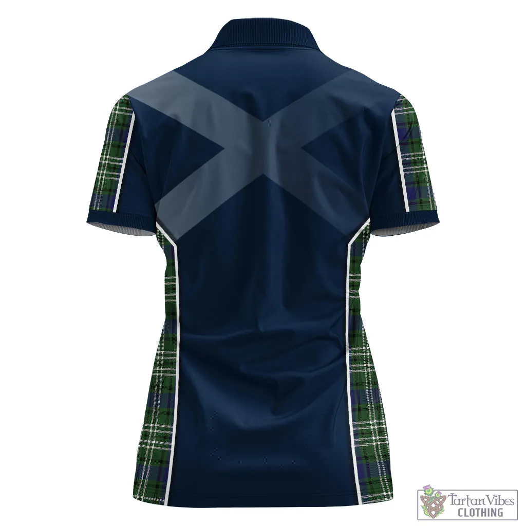 Blyth Tartan Women's Polo Shirt with Family Crest and Scottish Thistle Vibes Sport Style