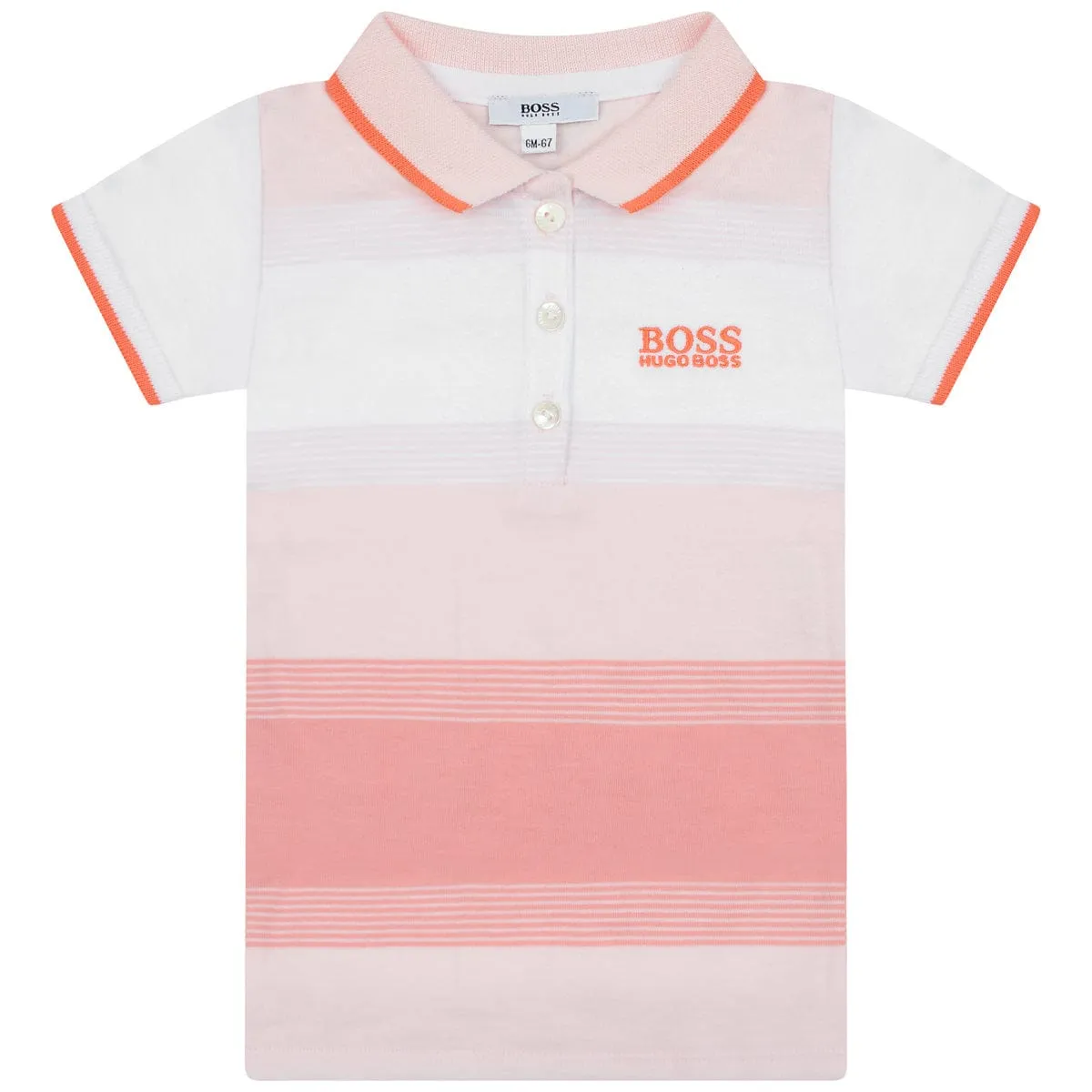 BOSS Baby Girls Striped Polo Dress & Leggings Set