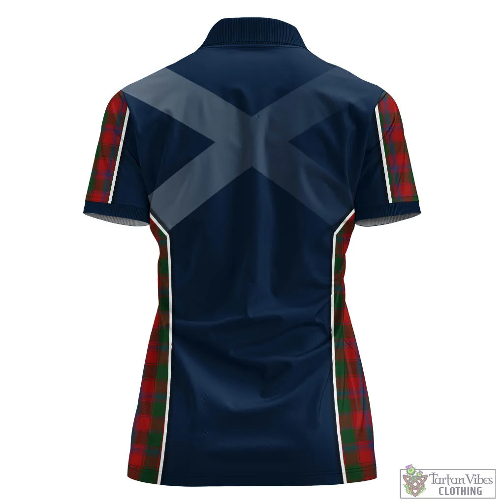 Bruce Old Tartan Women's Polo Shirt with Family Crest and Lion Rampant Vibes Sport Style