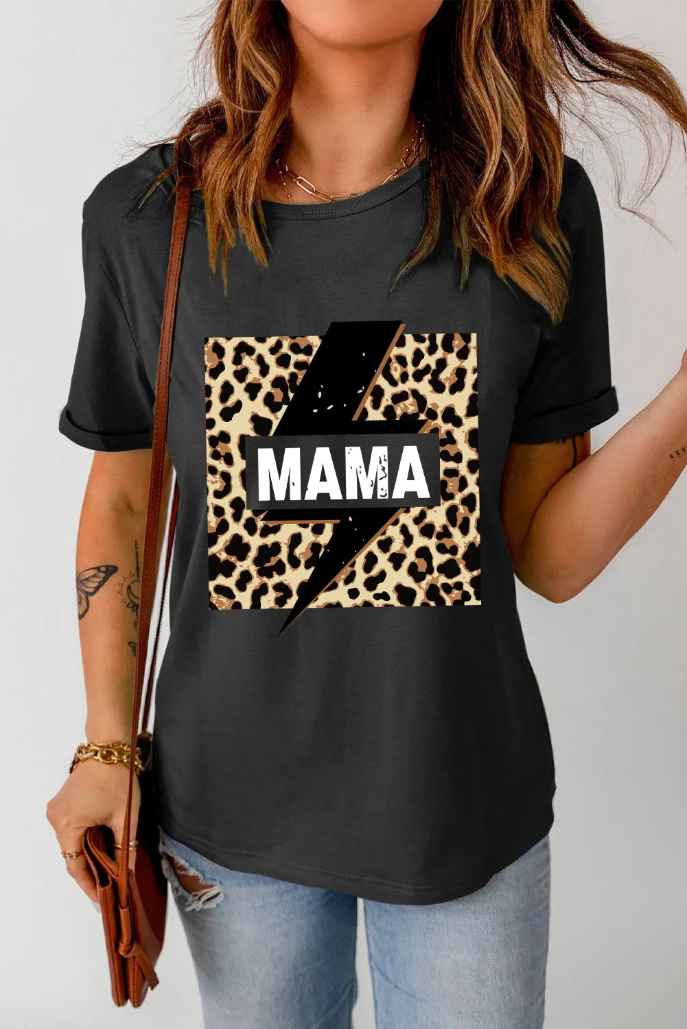 Cactus Print Short Sleeve Graphic Tee for Women