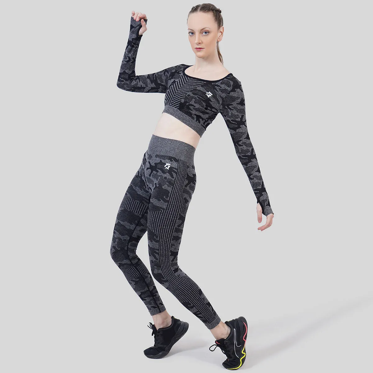 Camo Seamless Leggings (Black)