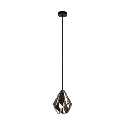 Carlton Black/Copper Small Prism Cut Pendant