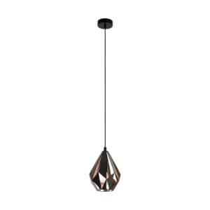 Carlton Black/Copper Small Prism Cut Pendant