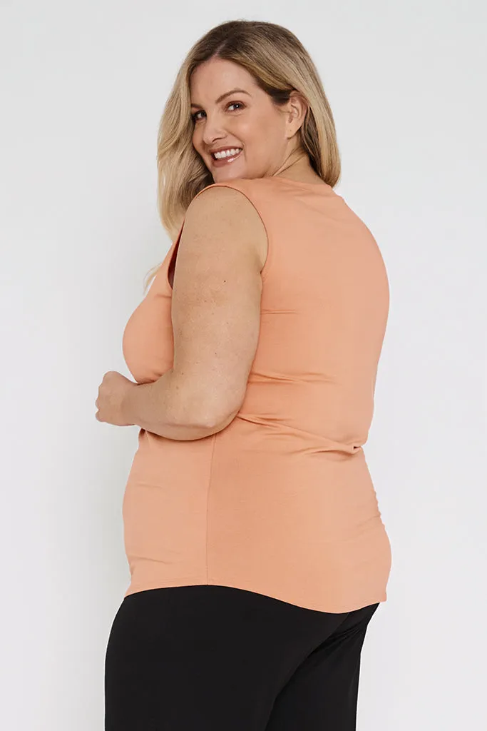 Classic Scoop Singlet - Apricot