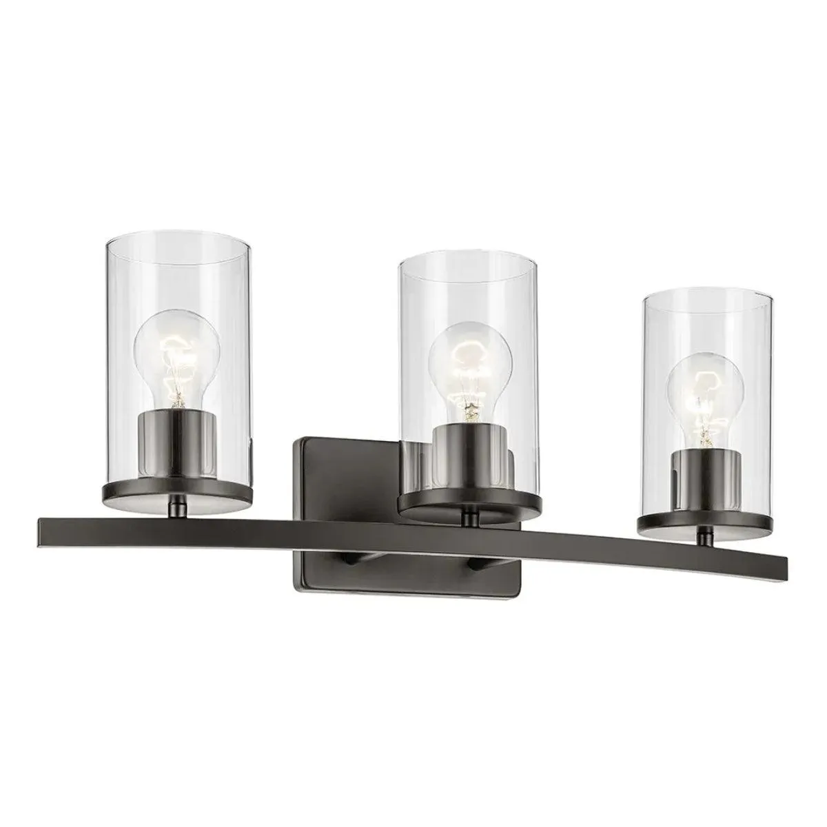 Crosby 23 In 3-Lights Bathroom Vanity Light, Bronze Finish