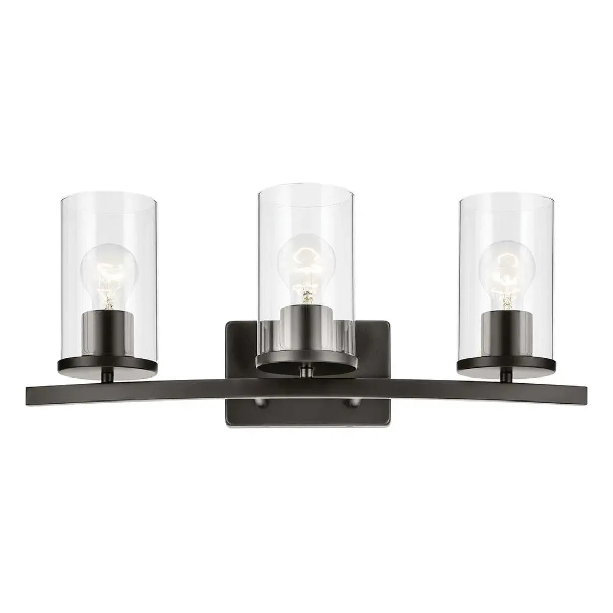 Crosby 23 In 3-Lights Bathroom Vanity Light, Bronze Finish