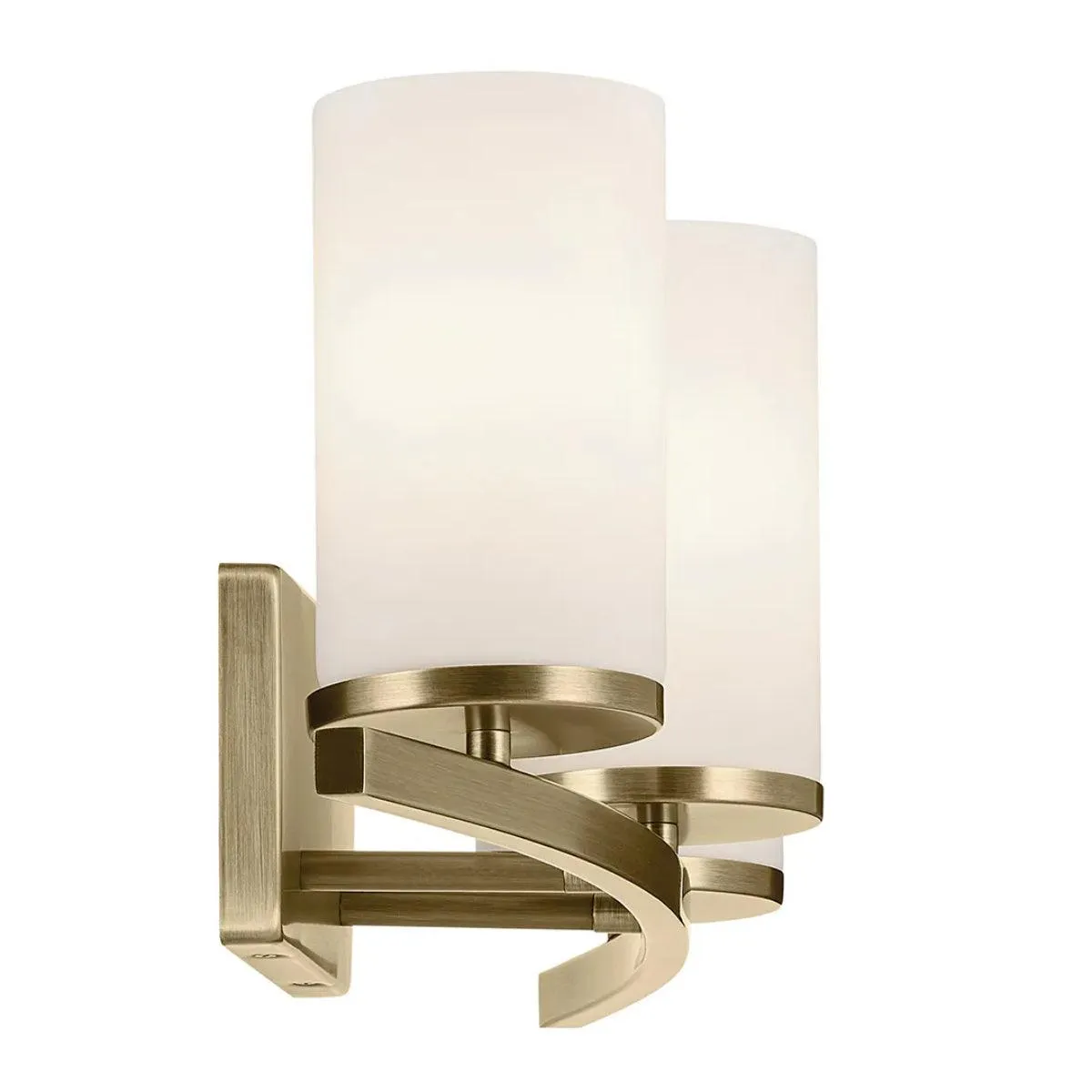 Crosby 23 In 3-Lights Bathroom Vanity Light With Satin Etched Cased Opal Glass,Gold Finish