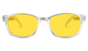 DayMax Wayfarer Glasses - Crystal - Readers