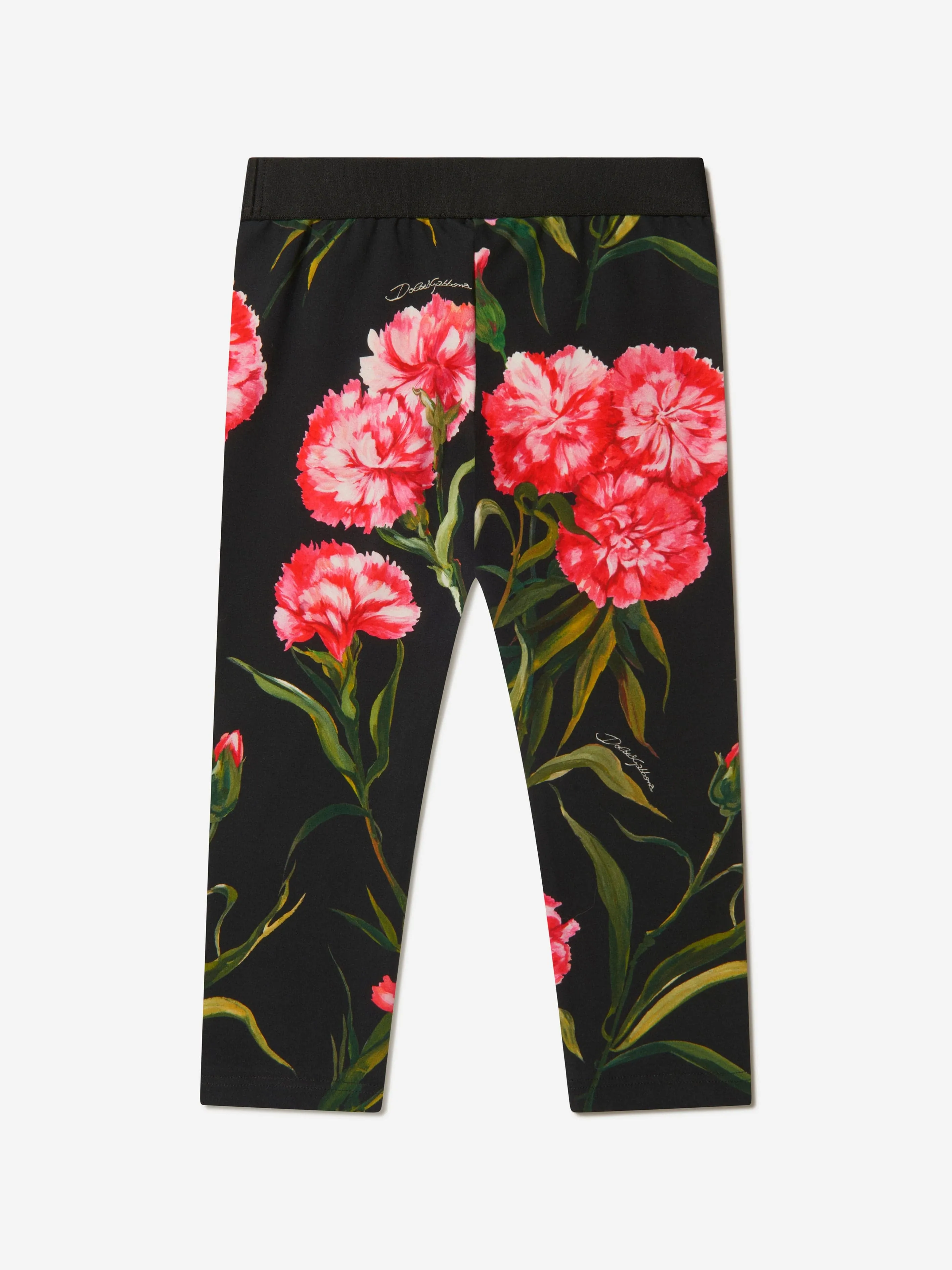 Dolce & Gabbana Girls Carnation Print Leggings