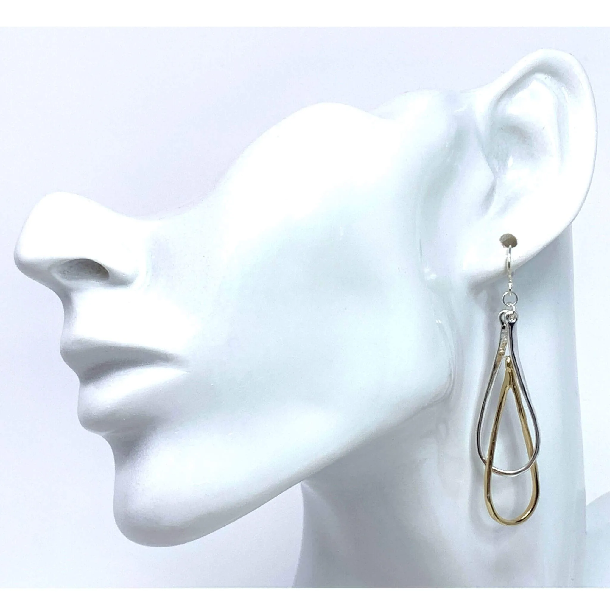 Double Hoop Teardrop Earrings