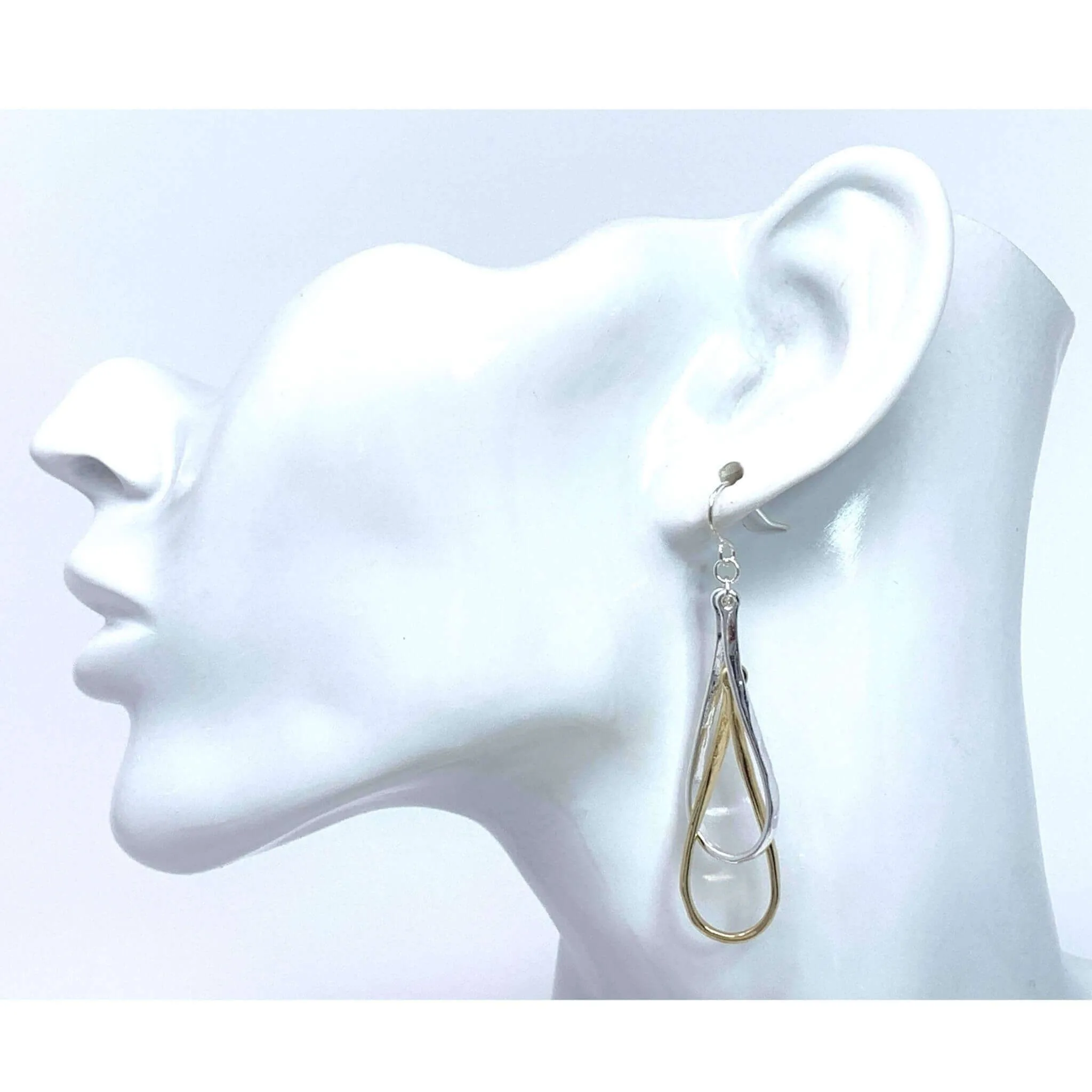 Double Hoop Teardrop Earrings