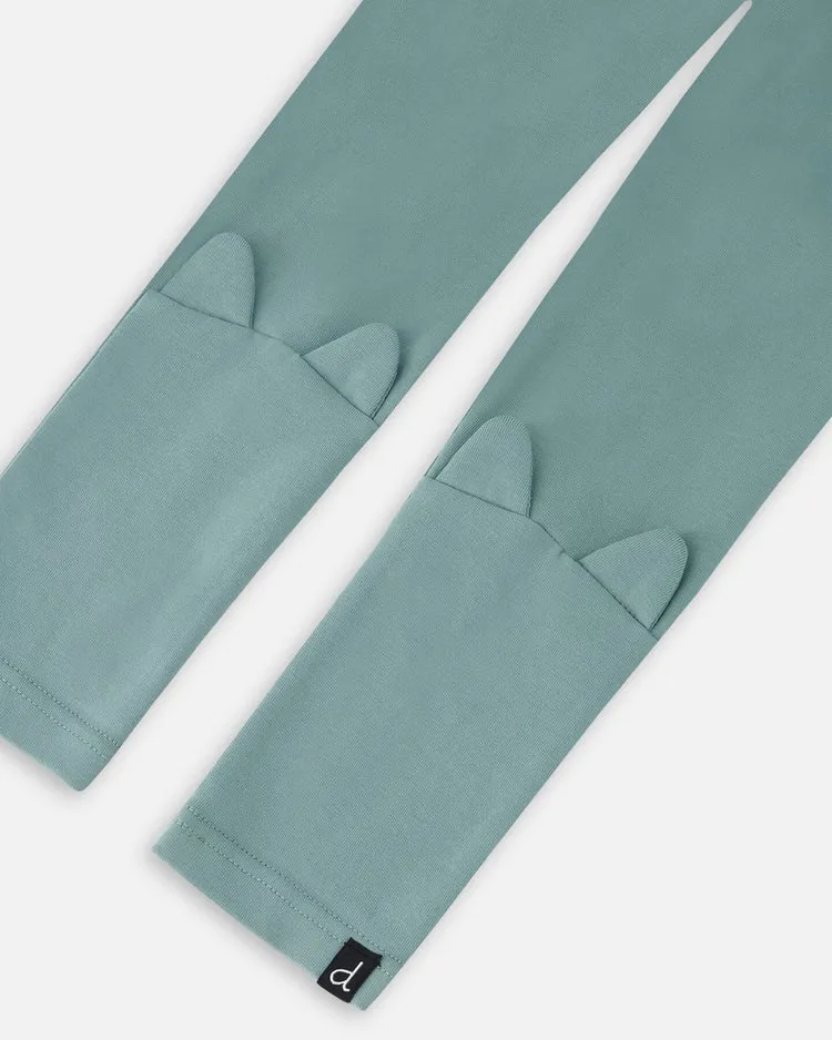 DPD Leggings with Cat Ears in Sage