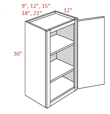 EB22-1530 Elegant Dove Assembled 15x30 Wall Cabinet