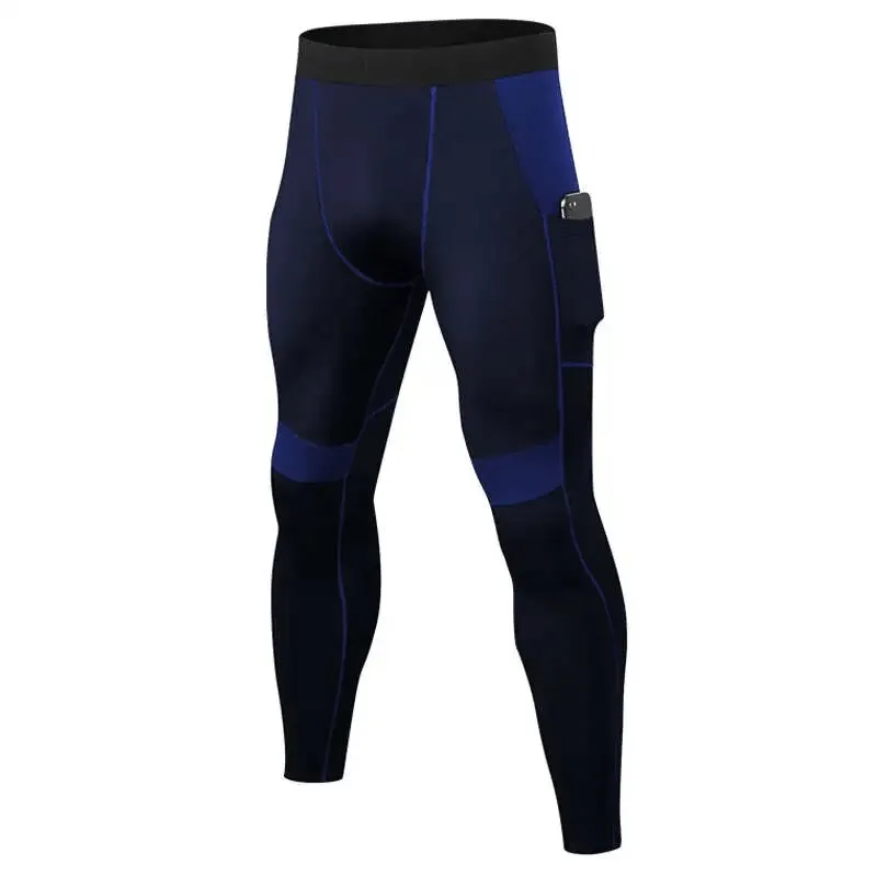 Elastic Tight Men's Leggings with Side Pocket for Training - SF1569