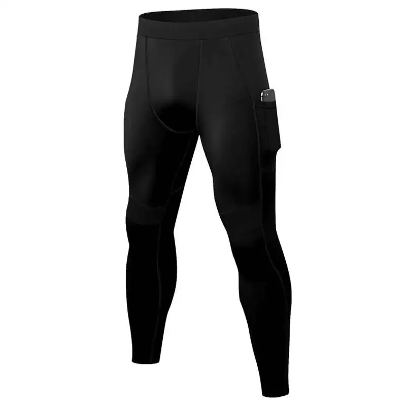 Elastic Tight Men's Leggings with Side Pocket for Training - SF1569