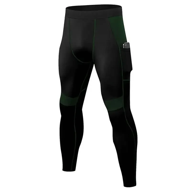 Elastic Tight Men's Leggings with Side Pocket for Training - SF1569