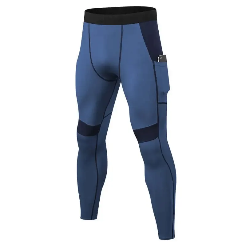 Elastic Tight Men's Leggings with Side Pocket for Training - SF1569