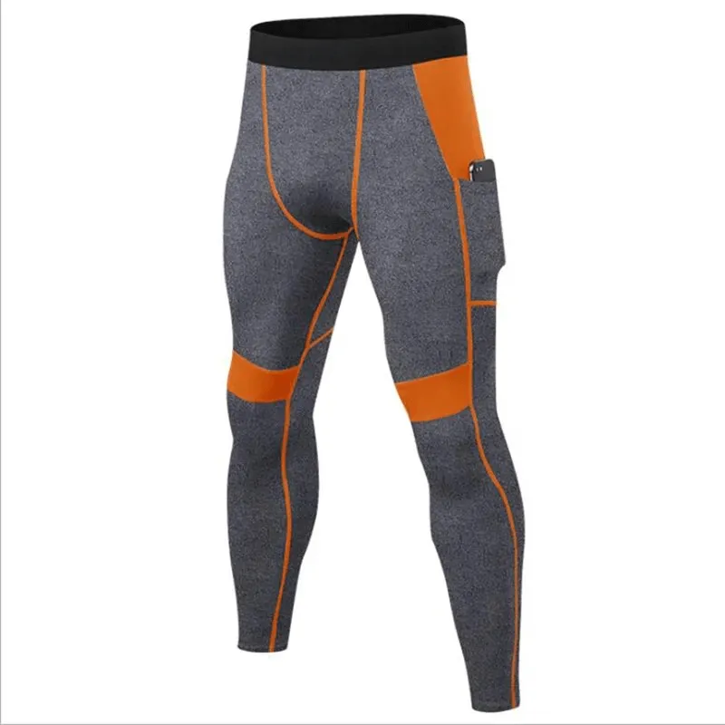 Elastic Tight Men's Leggings with Side Pocket for Training - SF1569