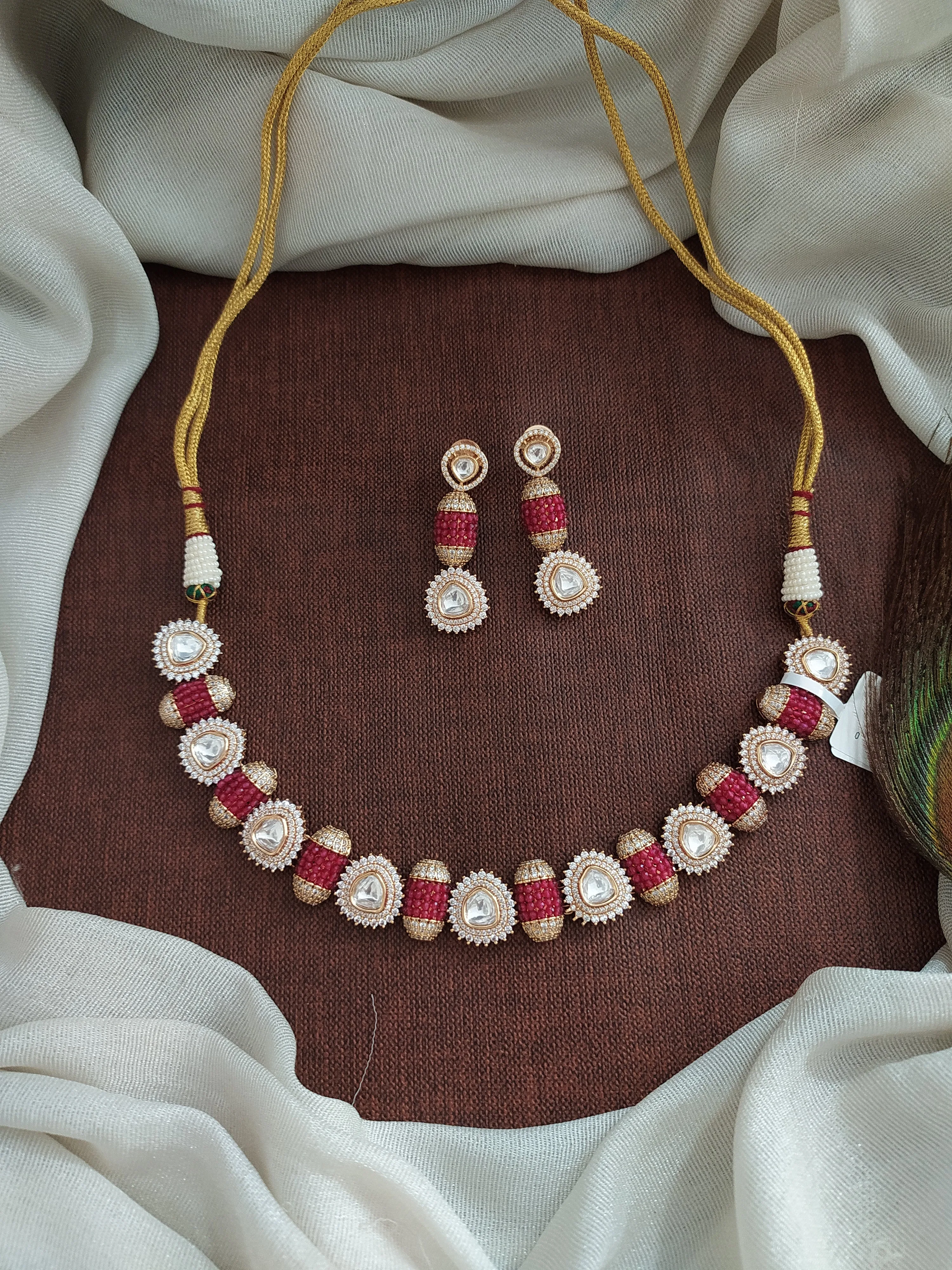 Elegant Kundan Necklace Set