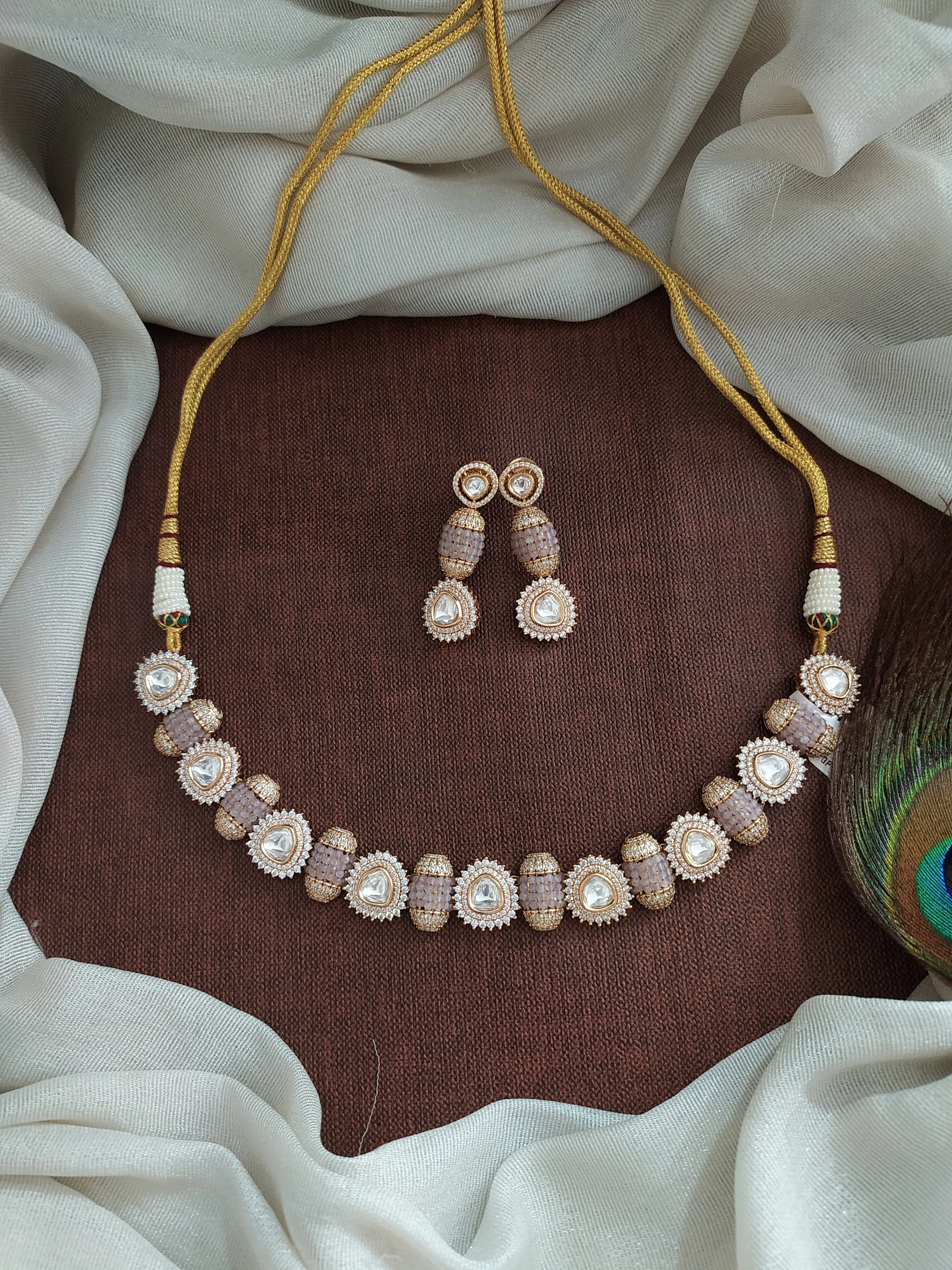 Elegant Kundan Necklace Set