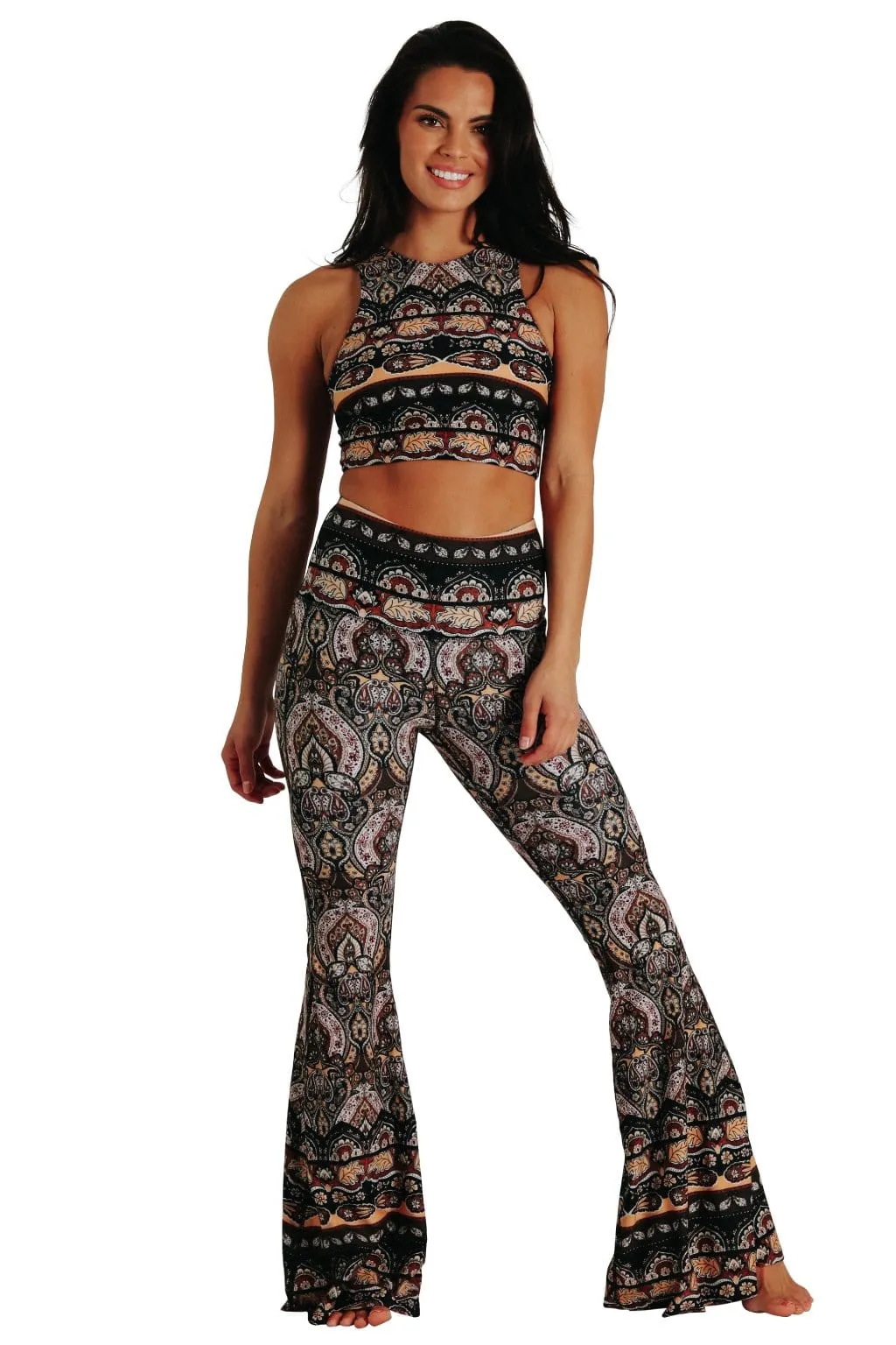 Espresso Yourself Printed Bell Bottoms