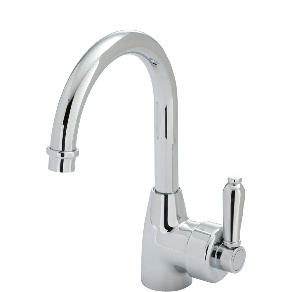 Fienza Eleanor Gooseneck Basin Mixer - Chrome / Chrome