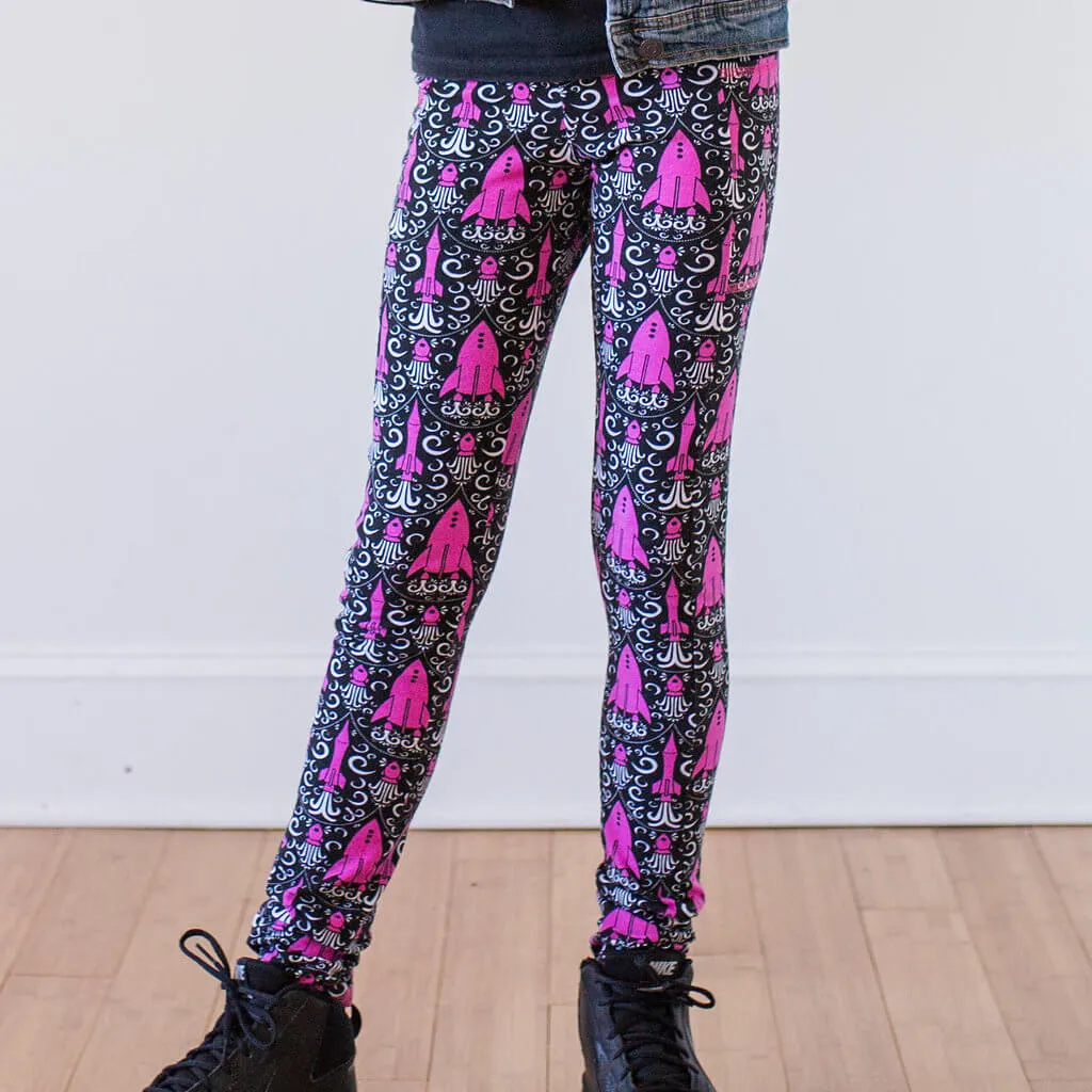 “Fleur-de-Liftoff” Rockets Leggings with Pockets